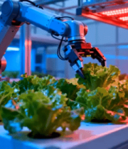 温室大棚内机械臂作业画面1288#横屏 