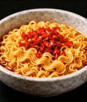 碗装泡面配辣椒特写5234#横屏 