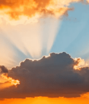 天空中绚丽的霞光与云彩2942#横屏 