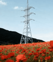 田野中矗立的高压线塔3849#横屏 
