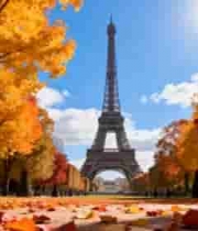  秋天埃菲尔铁塔风景25#横屏 	 -