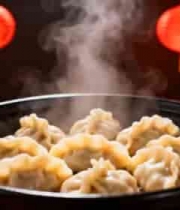  热气腾腾的蒸饺特写927#横屏 	 