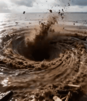 水面漩涡自然景象3247#横屏 