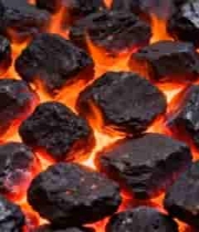  燃烧中的炭火特写124#横屏 	 