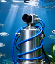 水下设备与游动鱼群画面133#横屏 