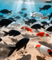 水下鱼群游动画面5348#横屏 