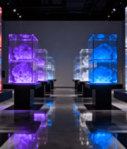 室内展览彩色矿石展示2688#横屏 