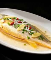  盘中清蒸黄花鱼特写2133#横屏 	 