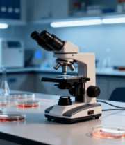 实验室显微镜及实验器皿素材2911#横屏 