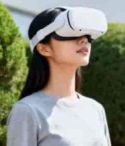  女性户外佩戴眼镜体验2973#横屏 	 