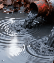 生锈管道排放污水画面5324#横屏 