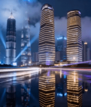 上海陆家嘴夜景城市风光108#横屏 