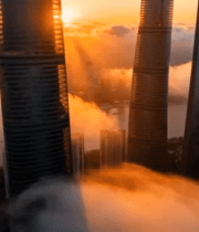 上海陆家嘴高楼日出景观1558#横屏 