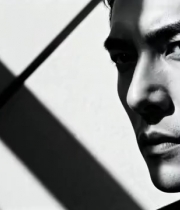  男性面部光影特写2588#横屏 	 