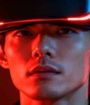  男子佩戴眼镜1435#横屏 	 