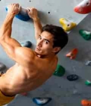  男子室内攀岩姿态389#横屏 	 