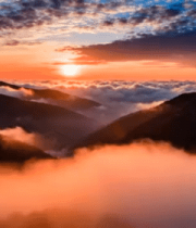 山间云海日出全景3796#横屏 