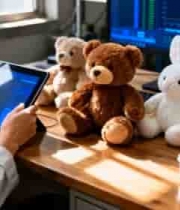  男人办公桌前使用平板电脑1230#横屏 	 - 