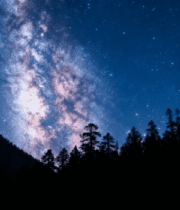 山林夜空下的璀璨银河2323#横屏 