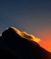 山间日落景色1632#横屏 