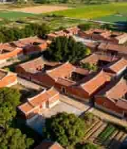  闽南古建筑村落俯瞰全景865#横屏 	 -