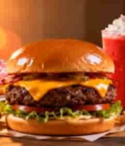  美味汉堡及多样快餐食品1967#横屏 	 -