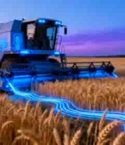  麦田中科技感收割机作业画面1330#横屏 	 