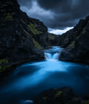 山间河流自然景观1494#横屏 