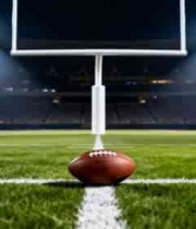  美式足球场地上的橄榄球(1)1494#横屏 	 