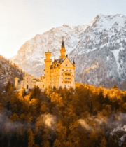 山间城堡自然风光1394#横屏 