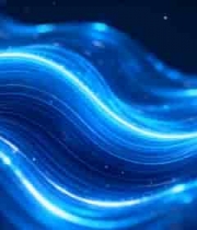  蓝色动感光线波浪背景2999#横屏 	 