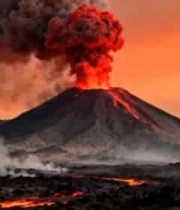  火山喷发自然景观素材2493#横屏 	 -