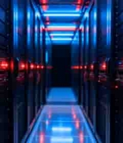  机房内排列整齐的服务器2473#横屏 	 