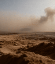 沙漠扬起尘土景象1772#横屏 