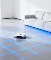  客厅内扫地机器人清洁画面61#横屏 	 