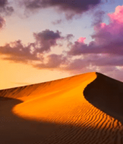 沙漠日落时分沙丘景观(1)3380#横屏 