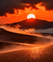 沙漠日落全景(1)491#横屏 