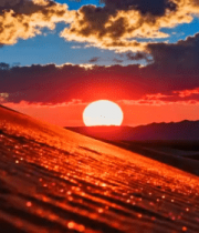沙漠日落自然风光(2)1040#横屏 