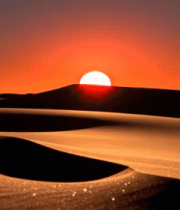 沙漠日落全景(5)4767#横屏 