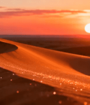 沙漠夕阳美景4322#横屏 