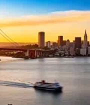  旧金山金门大桥城市风光1274#横屏 	 