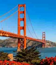  旧金山金门大桥全景1114#横屏 	 