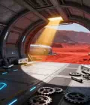  科幻风格太空舱内场景2528#横屏 	 