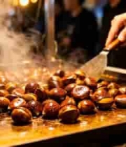  街头现炒糖炒栗子画面1812#横屏 	 