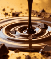 融化巧克力滴落特写5431#横屏 