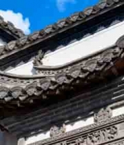  徽派建筑屋檐特写2102#横屏 	 