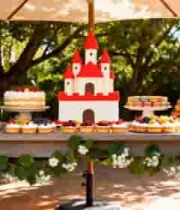  户外甜点装饰摆放场景40#横屏 	 