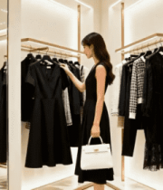 女性商场选购兰蔻化妆品1520#横屏 