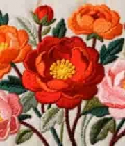  花卉刺绣图案912#横屏 	 