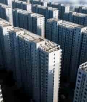  航拍城市住宅小区全景2915#横屏 	 